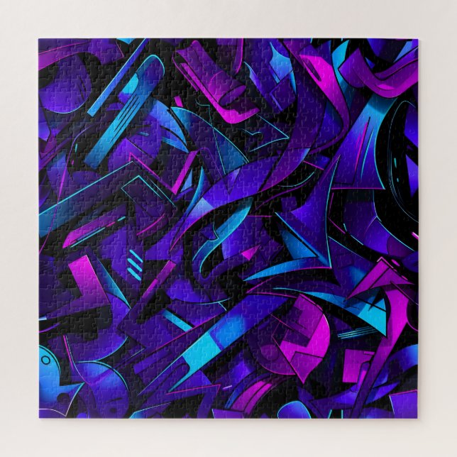 Abstract Graffiti Street Swirl Jigsaw Puzzle (Vertical)