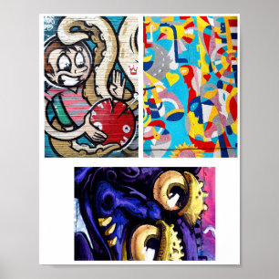 Abstract Graffiti Urban Street art collage sheet Poster