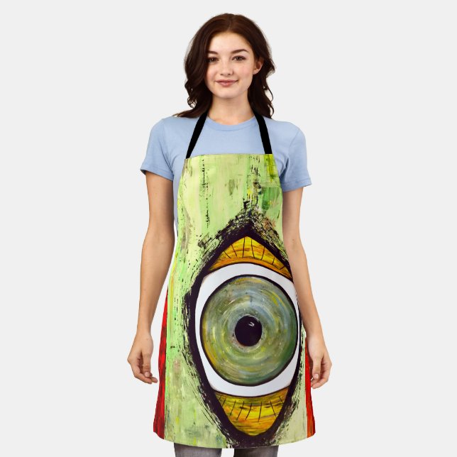 Abstract Graphic Apron (Worn)