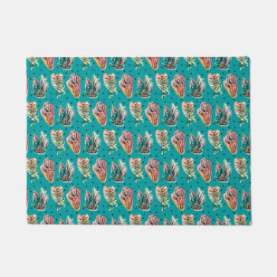 Abstract Graphic Cactus Succulent Pattern Doormat