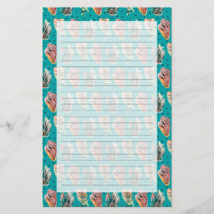 Abstract Graphic Cactus Succulent Pattern Stationery