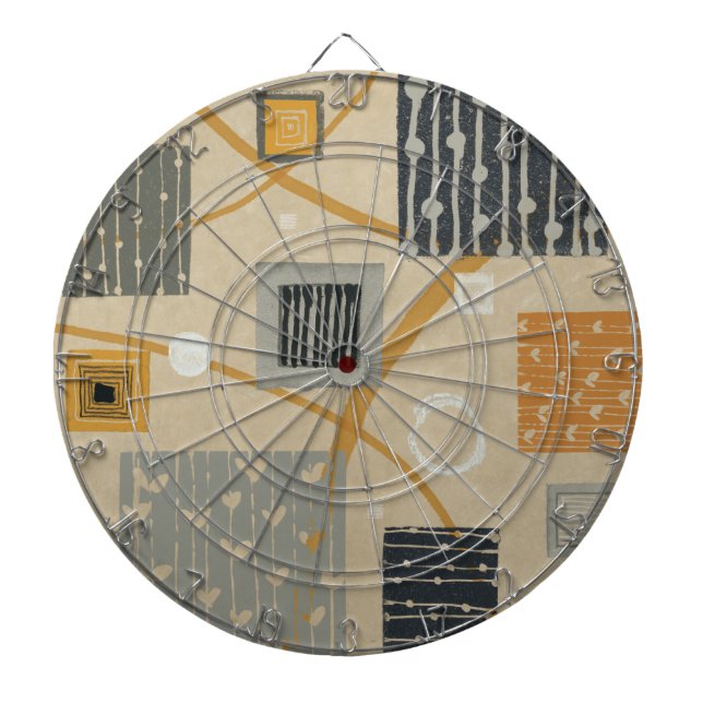 Abstract Graphic Tiles Dartboard (Front)
