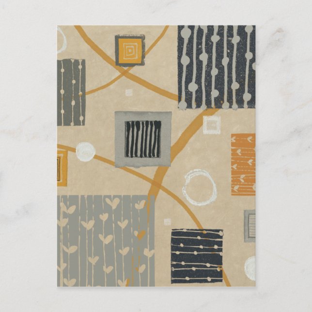 Abstract Graphic Tiles Postcard (Front)