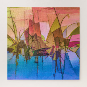 Abstract Grass Puzzle very Colourful