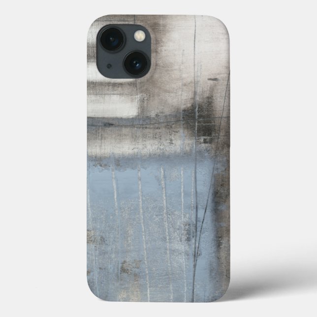Abstract Gray & Blue Painting Case-Mate iPhone Case (Back)
