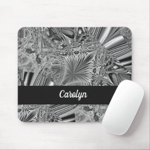 Abstract gray crystal pattern mouse pad