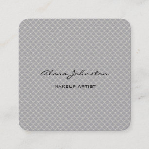 Abstract Gray Snakeskin Makeup Artist Square Business Card