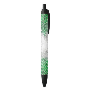 Abstract Grayromantic Pride Flag Black Ink Pen