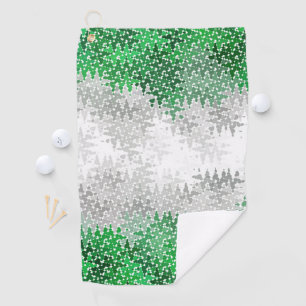 Abstract Grayromantic Pride Flag Golf Towel