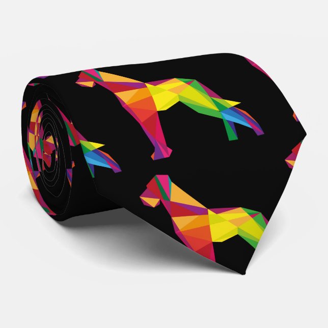 Abstract Great Dane Tie (Rolled)