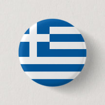 Abstract Greece Flag, Greek Artwork Button