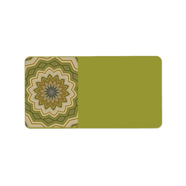 Abstract Green Address Label (Front)