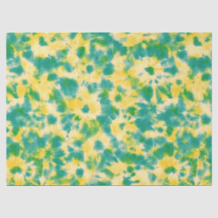 Abstract Green and Yellow Watercolor Tie Dye Tissue Paper