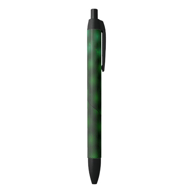 Abstract Green Background Black Ink Pen (Bottom (Vertical))