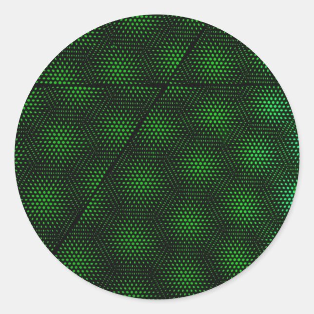 Abstract Green Background Classic Round Sticker (Front)