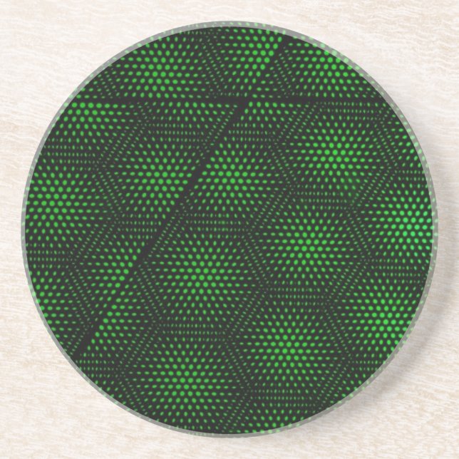Abstract Green Background Coaster (Front)