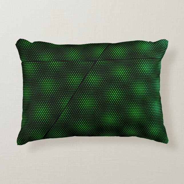 Abstract Green Background Decorative Cushion (Front)