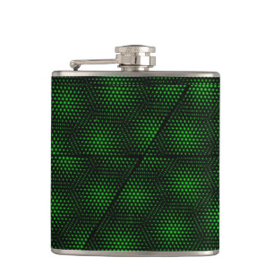 Abstract Green Background Hip Flask