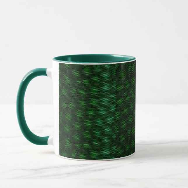 Abstract Green Background Mug (Left)