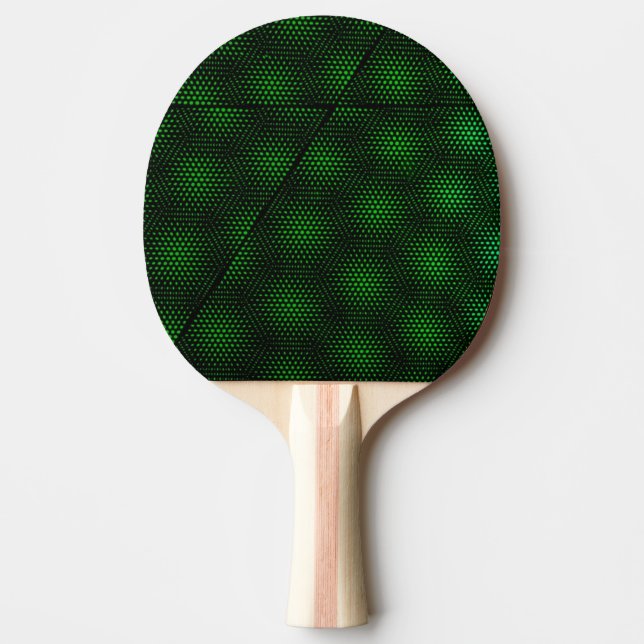 Abstract Green Background Ping Pong Paddle (Front)