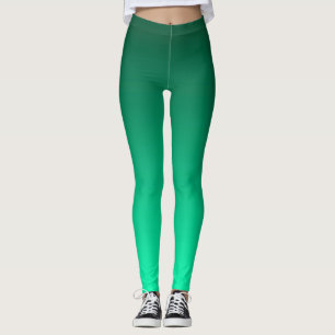Abstract green birght contrast pure colour trend m leggings