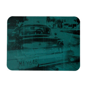 Abstract green car magnet