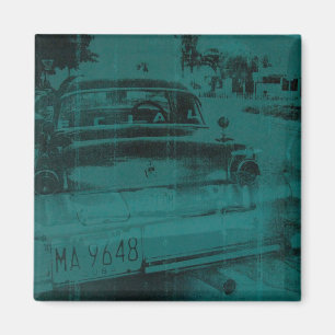 Abstract green car magnet