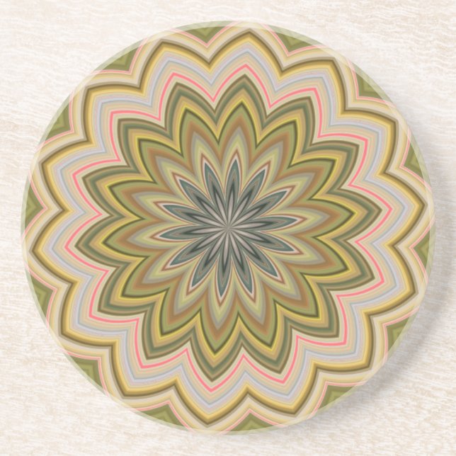 Abstract Green Coaster (Front)