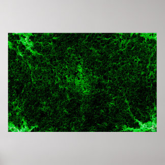 Abstract Green Digital Painting Poster