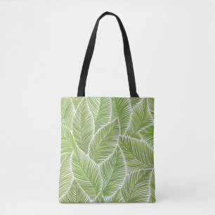 Abstract green floral, seamless background. tote bag