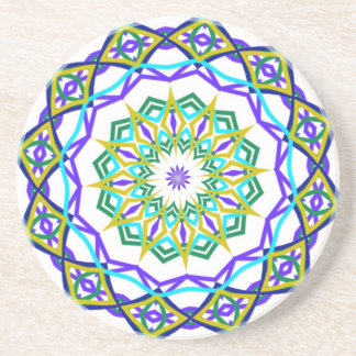 Abstract Green Flower Twist Coaster