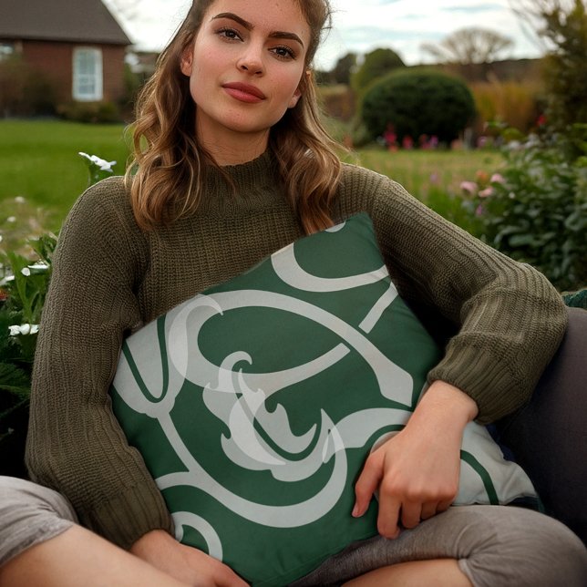 Abstract Green Garden Cushion (Creator Uploaded)