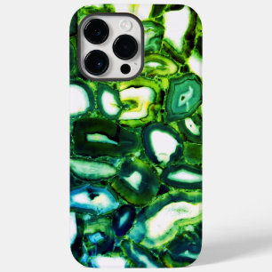 Abstract green geode, green gemstone  Case-Mate iPhone 14 pro max case