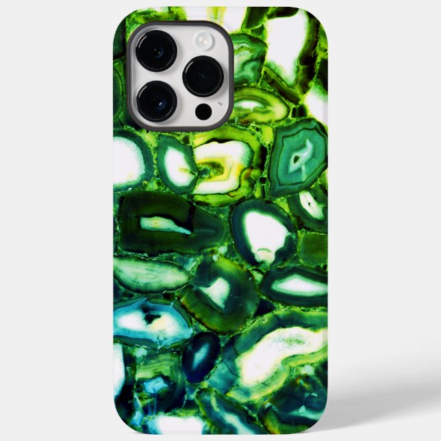 Abstract green geode, green gemstone  Case-Mate iPhone case (Back)