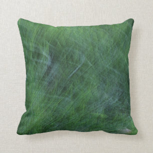 Abstract Green Grass Cushion