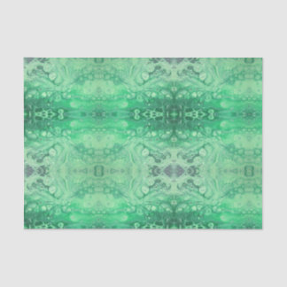 Abstract green jewel tone kaliedoscope bubbles tissue paper