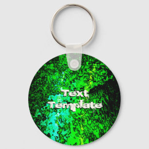Abstract Green Key Ring