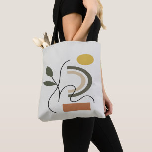 Abstract Green Leaves Tote Bag