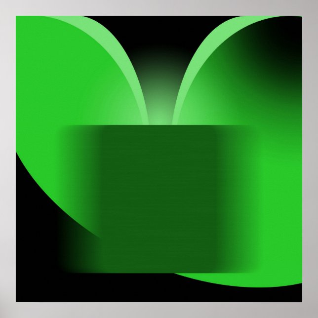 Abstract Green Luxury with Black AP0004 Poster (Front)
