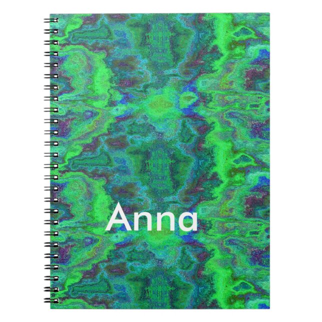 Abstract green marble notebook (Front)