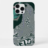 Abstract Green Marble Swirl Art iPhone Case