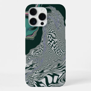Abstract Green Marble Swirl Art iPhone Case