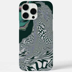 Abstract Green Marble Swirl Art iPhone Case 
