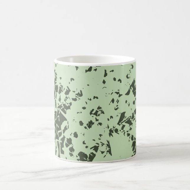 Abstract Green Marble with Splashes of Paint  Coffee Mug (Center)