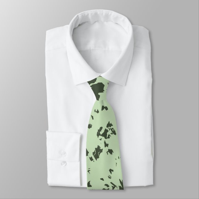 Abstract Green Marble with Splashes of Paint  Tie (Tied)