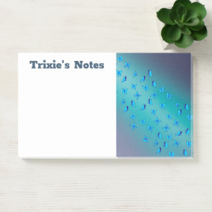 Abstract Green Moonbeams and Butterflies Post-it Notes