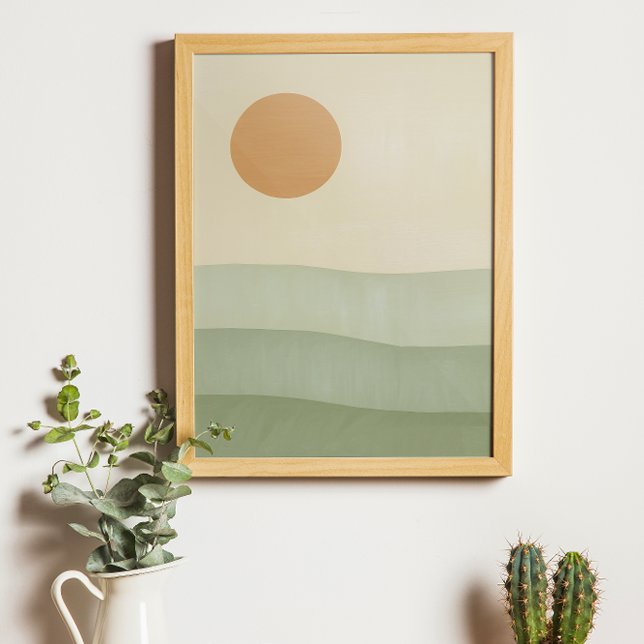 Abstract green mountains poster (Creator Uploaded)