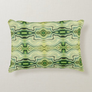 Abstract Green Pattern Accent Pillow