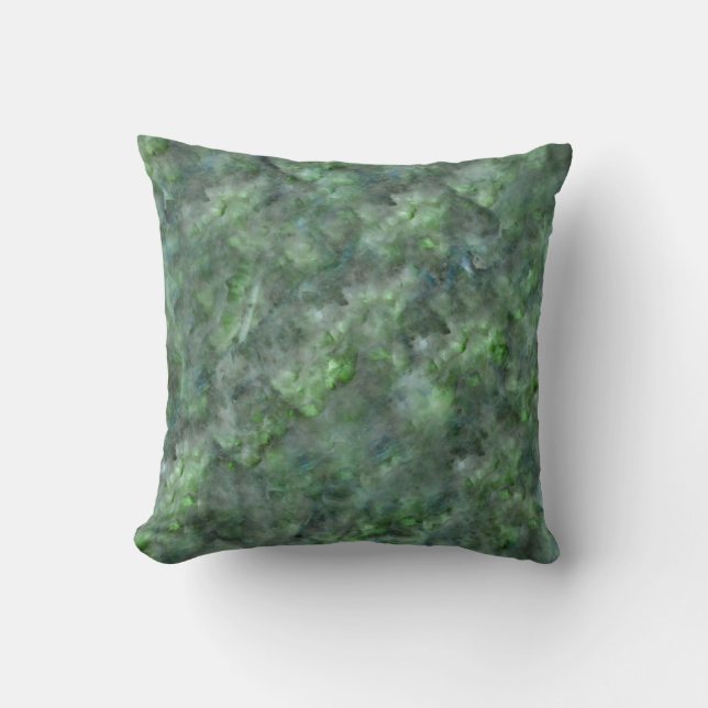 Abstract green quartz marble granite pattern   cushion (Front)