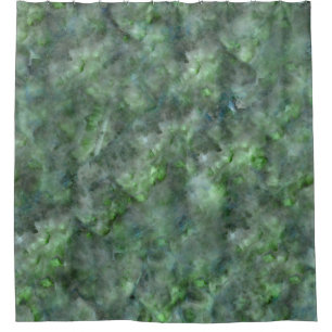 Abstract green quartz marble granite pattern    shower curtain